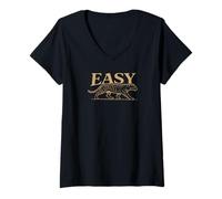 Women's Super Cute Easy Tiger Graphic Vintage Design V-Neck T-Shirt