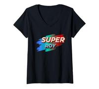 Womens Super ROY T-Shirt Funny Name ROYS V-Neck T-Shirt
