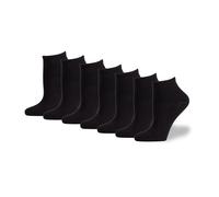 Womens Super Soft Bamboo Ankle Cut Trainer Socks (7 Pairs Multipack) Odour Free, Antibacterial & Breathable. Ideal for Ladies Sports Socks, Athletics, Work & Everyday Socks.UK 4-8 (Black)