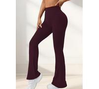 Women's Super Soft High Waisted Flare Pants for Women, Tummy Control No See Through Workout Yoga Running Bell Bottoms