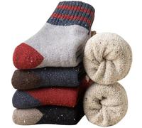 Womens Super Thick Wool Socks Thermal Warm Knitting Ladies Soft Comfort Socks for Winter(Pack of 3-5), Multicolor