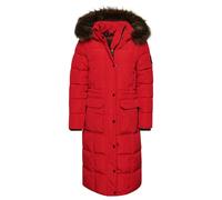 Women's Superdry Everest Long Puffer Rouge S