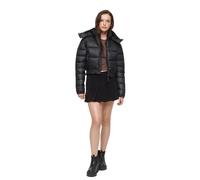 Women's Superdry Fuji Cropped Hooded Puffer Black M