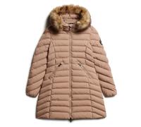 Women's Superdry Fuji Faux Fur Puffer Beige M