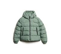 Women's Superdry Hooded Sports Puffer Vert XL