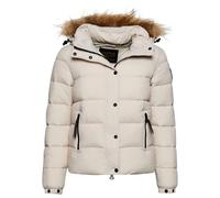 Superdry Faux Fur Puffer Jacket Beige S Woman