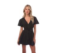 Women's Superdry Vintage Mini Wrap Dress in Black