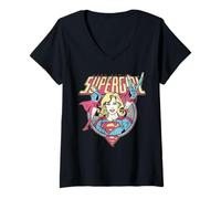 Women's Supergirl Retro Kara Zor-El V-Neck T-Shirt