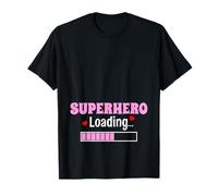 Womens Superhero Loading Funny Pregnancy Motherhood Gift T-Shirt