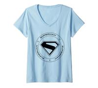 Women's Superman (2025) Shield and Circle V-Neck T-Shirt