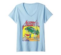 Women's Superman Action Comics V-Neck T-Shirt