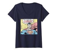 Women's Superman Bad Guys Get Coal V-Neck T-Shirt