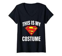 Women's Superman Halloween This is My Costume V-Neck T-Shirt
