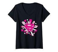 Women's Superman Love Burst V-Neck T-Shirt