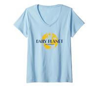 Womens Superman Metropolis V-Neck T-Shirt