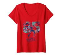 Women's Superman Super Hero DC Comics Graphic Clark Kent Lois Trend V-Neck T-Shirt
