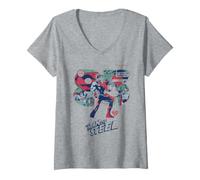 Women's Superman Super Hero DC Comics Graphic Clark Kent Trend Lois V-Neck T-Shirt