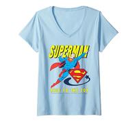 Women's Superman Up Up and Away V-Neck T-Shirt