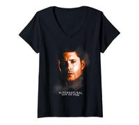 Women's Supernatural Dean Winchester Portrait V-Neck T-Shirt