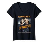 Womens Supernatural Sam and Dean Poster V-Neck T-Shirt