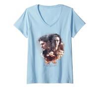 Women's Supernatural Sam Dean Crowley Circle V-Neck T-Shirt
