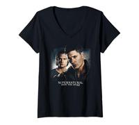 Women's Supernatural Sam Dean Hunting V-Neck T-Shirt