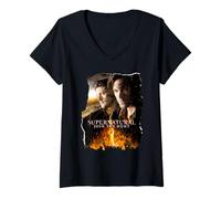 Women's Supernatural Sam Dean Mark of Cain V-Neck T-Shirt