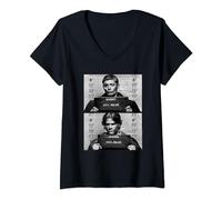 Womens Supernatural Winchester Mugshots V-Neck T-Shirt