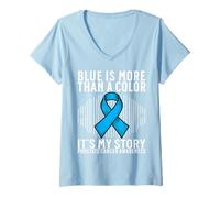 Womens Support Prostate Cancer Awareness Gifts for Men Survivors V-Neck T-Shirt