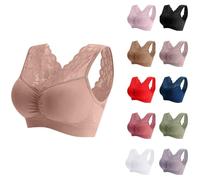 Womens Support Sports Bralettes Padded Wireless Seamless Bra Full Coverage Push-Up Wireless Bras Comfy Soft Non Wired Solid Colour High Impact Breathable Comfortable Brassiere Big Bust Underwire