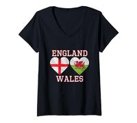 Womens Support your nation, rugby is coming, England Wales V-Neck T-Shirt
