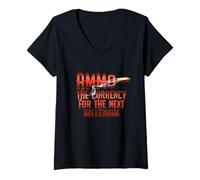 Womens Survive Quote Ammo The Currency of The Next Millenium V-Neck T-Shirt