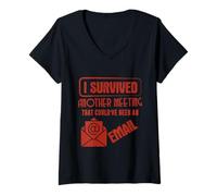 Women's Survived Another Meeting that Could’ve Been an Email Office V-Neck T-Shirt