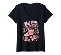 Women's Survived More Cognitive Biases Than I Have V-Neck T-Shirt