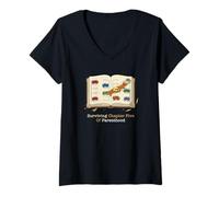 Women's Surviving Chapter Five of Parenthood Tired Parent V-Neck T-Shirt