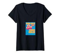 Womens Sushi Rolls Not Gender Roles Funny Feminist Equality V-Neck T-Shirt