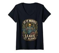 Women's Swamp If It Moves Leave It Alone V-Neck T-Shirt