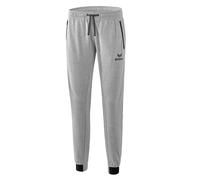 Erima Women's Essential Sweatpants, Light Grey Marl/Black, 34