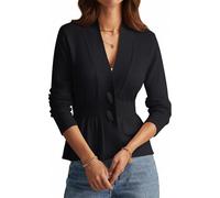 Womens Sweater 2026 Long Sleeve Button Down Lightweight Cardigan Casual Open Front Sweaters for Women, Black, S