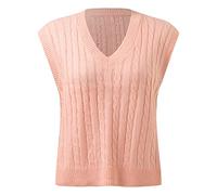 Women's Sweater Vest Tops V Neck Ribbed Knit Split Pullover Sweater Vest Blouse Sweater Vests for Women Trendy Cropped (A, XXL)