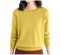 Womens Sweaters, Crewneck Jumper Womens Cable Knit Long Sleeve Striped Crewneck Pullover Tunic Patchwork Tops Women Crew Neck Jumper Womens Knitwear Jumpers Pullover for Ladies