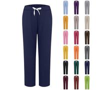 Women's Sweatpants Elasticated High Waist Tracksuit Bottoms Solid Color Drawstring Straight Leg Sweatpants For Women Winter Warm Athletic Joggers Autumn Casual Jogging Pants With Pockets Streetwear