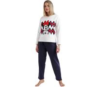 Women's Sweatshirt and Trouser Pyjama Admas Minnie Zigzag Disney Beige M