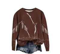 Women's Sweatshirt Animal Horse 3D Printed Pullover Sweater Funny Graphic Print T-Shirt Long Sleeve Autumn Winter Plus Size Tops