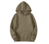 Womens Sweatshirt Pullover Long Sleeve Hooded Hoodie with Pocket Solid Plus Size Hoodies Casual Fit Tops Comfortable Home Going Out Sweatshirts Holiday Ladies Travel Hoodies Autumn Winter S-3XL Beige