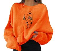Womens Sweatshirts Plus Size Womens Sweatshirt Size 16 Sweatshirts for Women Baggy Halloween Women Green Blouse Halloween Outfit Goth Clothes Autumn Clothing