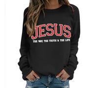 Women'S Sweatshirts Uk,Is My Everything Sweatshirt Womens Shirts Funny Christ Verse Long Sleeve Pullover Tops