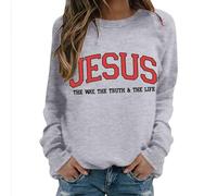 Women'S Sweatshirts Uk,Is My Everything Sweatshirt Womens Shirts Funny Christ Verse Long Sleeve Pullover Tops