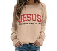 Women'S Sweatshirts Uk,Is My Everything Sweatshirt Womens Shirts Funny Christ Verse Long Sleeve Pullover Tops
