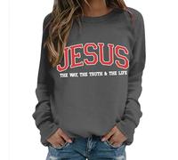 Women'S Sweatshirts Uk,Is My Everything Sweatshirt Womens Shirts Funny Christ Verse Long Sleeve Pullover Tops